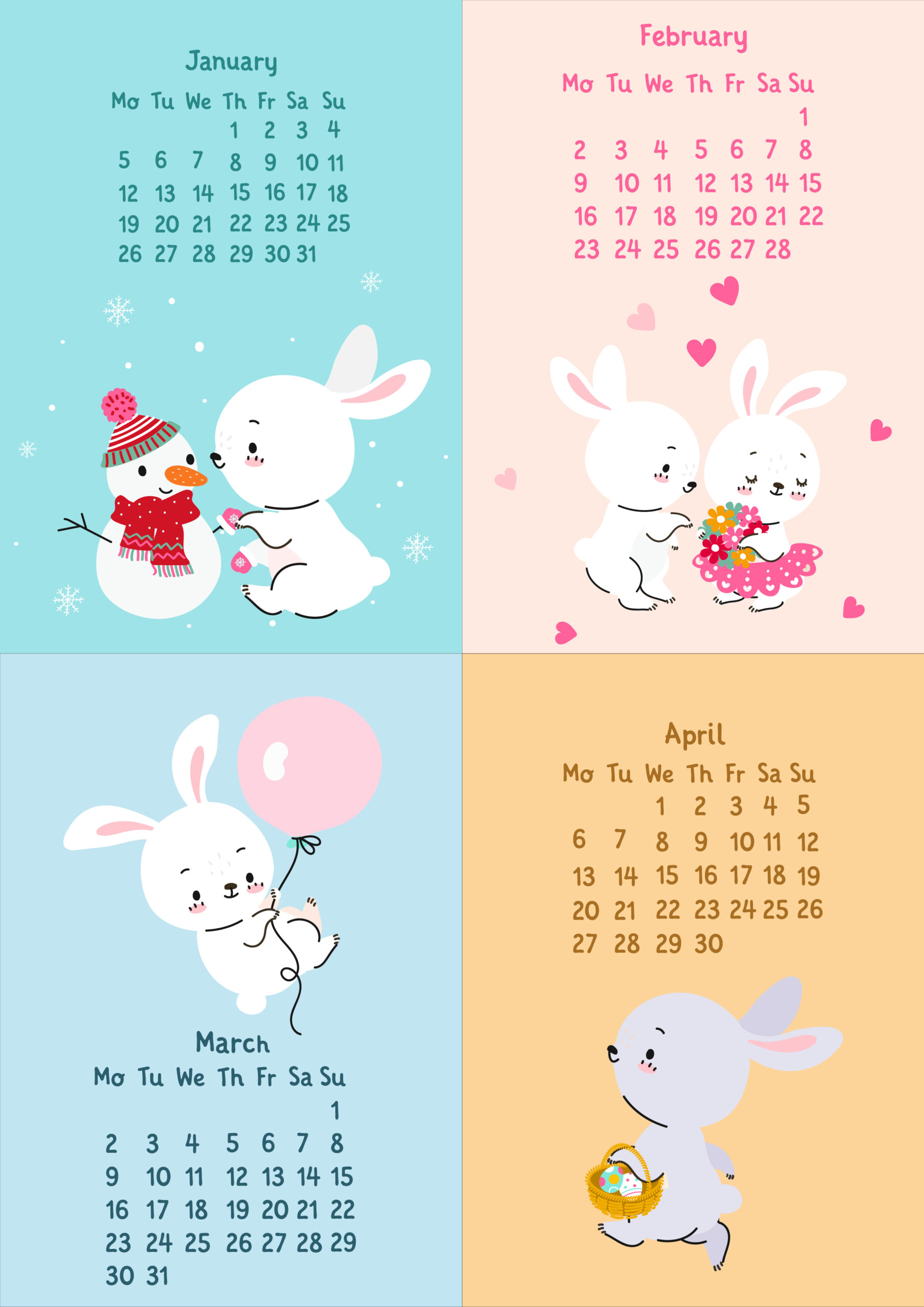 epic graphic designs 2026 vertical desk calendar with cute bunny illustrations, 4x6 inch monthly calendar, wooden easel stand epic graphic designs 2026 vertical desk calendar with cute bunny illustrations, 4x6 inch monthly calendar, wooden easel stand